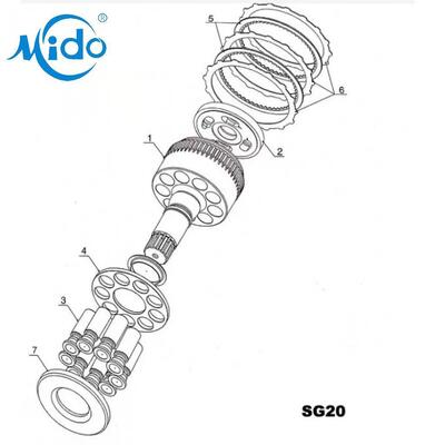 VOE14512788 14512788 EC360 굴삭기용 TOSHIBA SG20 스윙 모터 씰 및 수리 키트를 완성합니다.