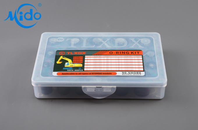 Oil Resistance O Ring Seal Kits , NBR Hyundai R Repair O Ring Set Box 2